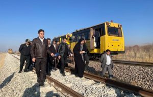 افتتاح پروژه اتصال شهرک صنعتی اشراق زنجان به شبکه ریلی